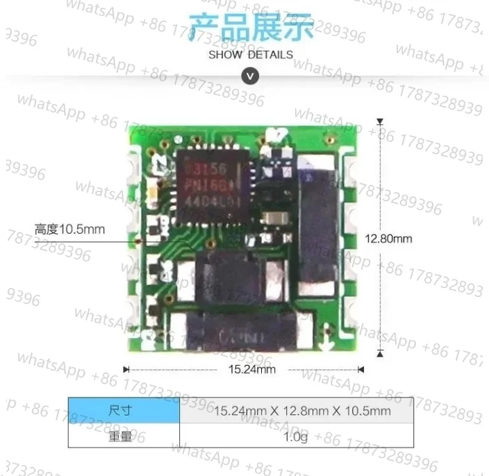PNI RM3100 Geomagnetic Sensor Module Triaxial Magnetic Field / Electronic Compass / SPI
