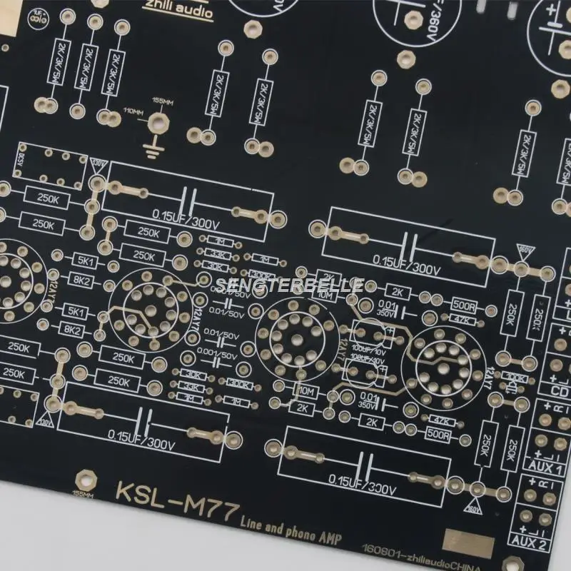 HiFi หลอด12AY7แบบทำมือสำหรับ M77พรีแอมป์บอร์ด PCB พร้อม M77โฟโนอ้างอิงคอนโด