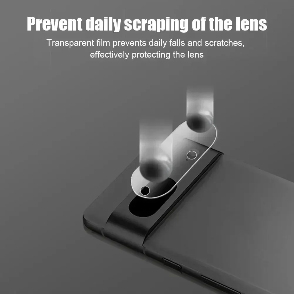 Protetor de lente de câmera 3D para Google Pixel 8 Pro, Caixa de vidro temperado com filme de alta definição