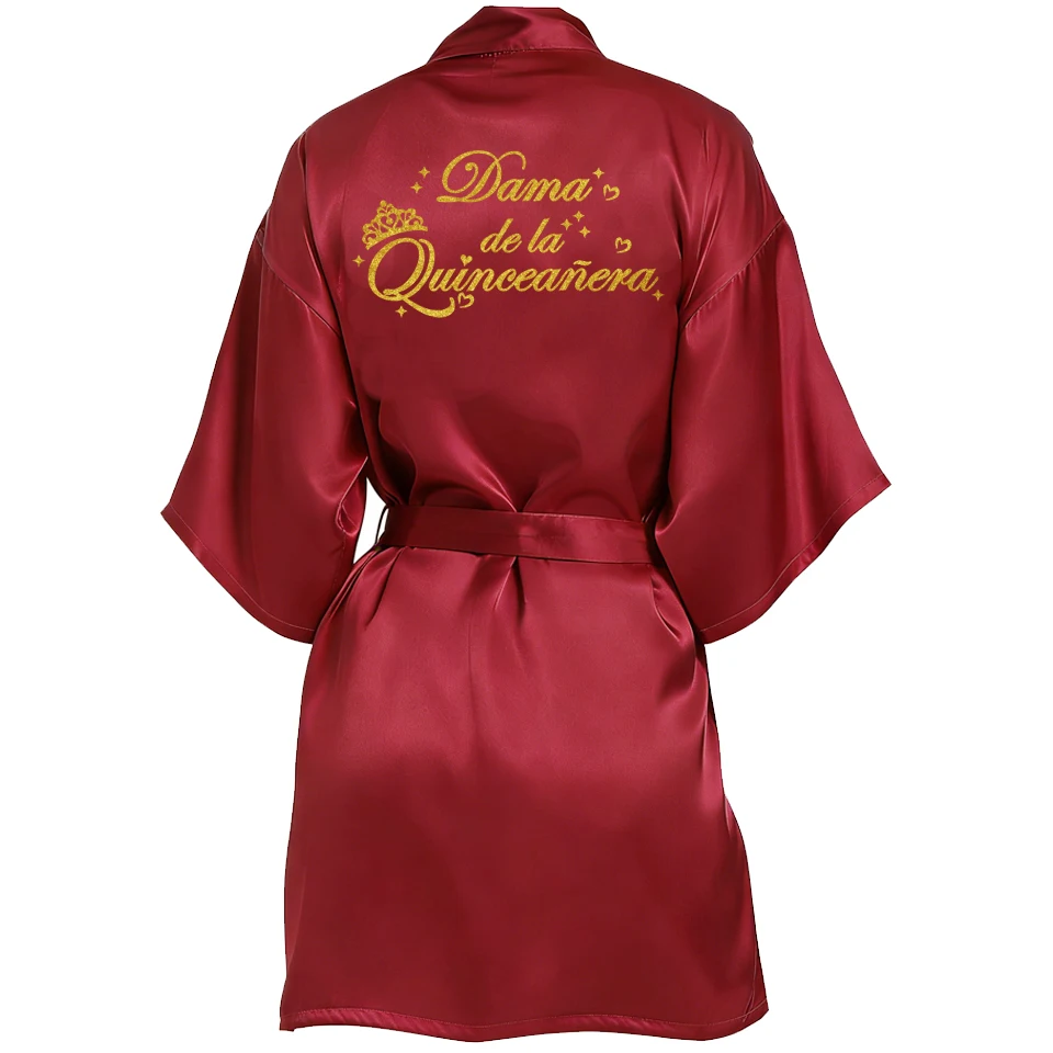 Mis Quince Años Quinceañera Robe Birthday Party Bathrobe Elegant Girls Celebration Gown for 15th Anniversary Ceremony image 2