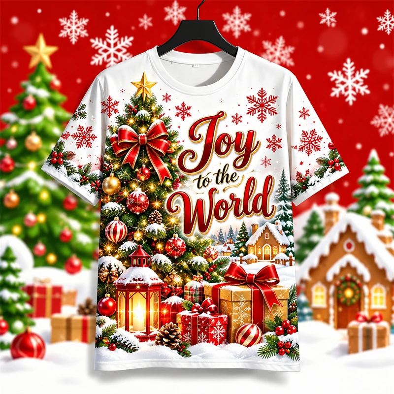 Santa Gingerbread Man Graphic Christmas T Shirt Men Women 3D Print Fashion Xmas Graphic Tee Unisex Holiday Casual Tops Hot Sale