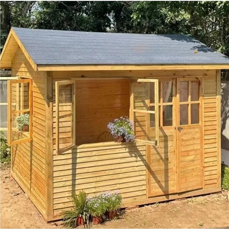 Preservative wood Outdoor courtyard Assembly log cabin Garden villa Movable simple gazebo Homestay Wooden house