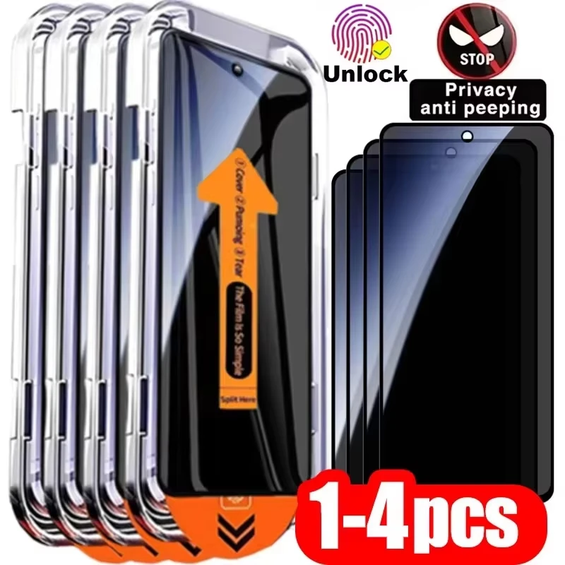 1-4 Stück Sichtschutzglas für Xiaomi Poco X8 Pro Max F8 Pro F8 Ultra, staubfrei, vollständiger Displayschutz, Poco X8Pro x8promax Folie