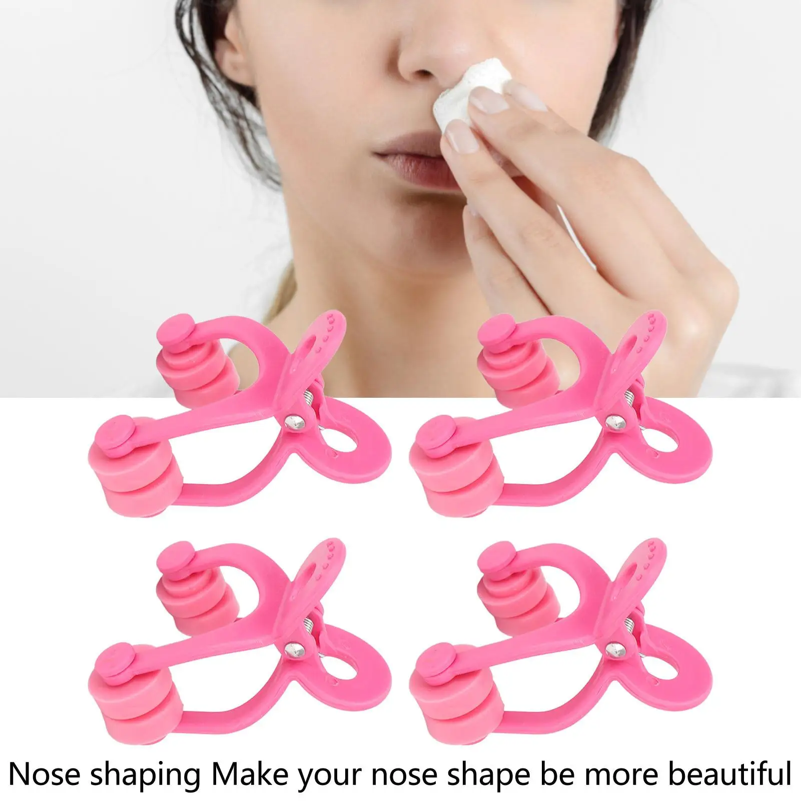 코 쉐이퍼 클립 코 리프트 도구 4개 세트 뷰티 와이드 코 강화제 조절 가능