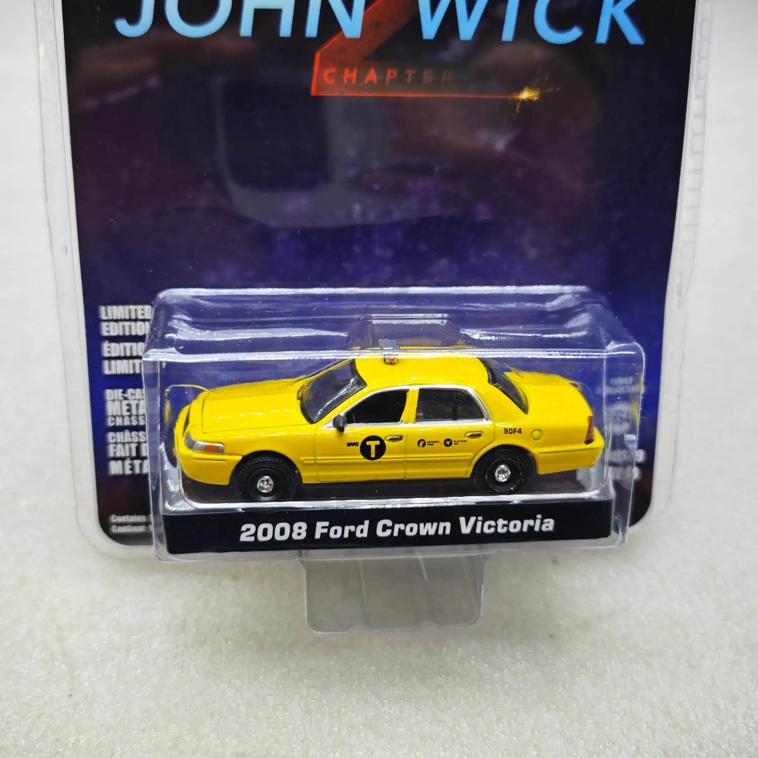 GreenLight 1:64 Hollywood 19 John Wick - 2008 Ford Crown Victoria Taxi 44790 - F Diecast Alloy Car Model Collectible