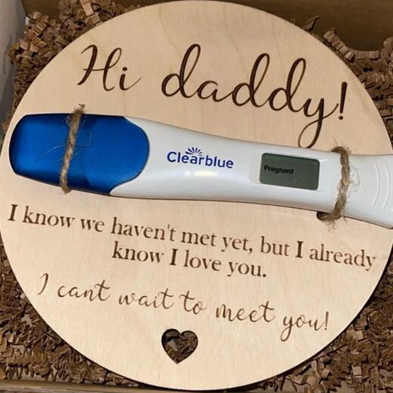 1pcs Hi daddy sign Pregnancy Announcement To Daddy New Daddy gift