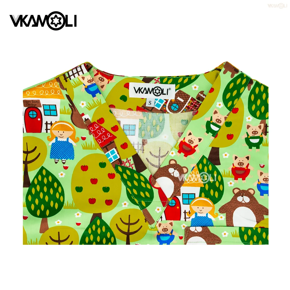 Uitverkoop scrubshirt Verpleegster Medisch Uniform Operatiekamer Werk scrubtops