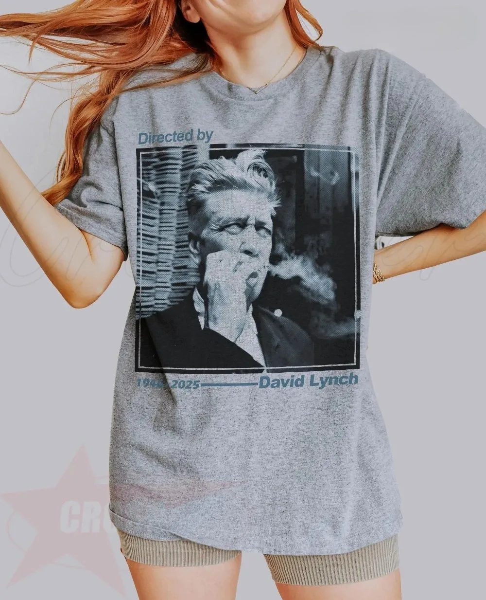 

Футболка Дэвида Линча 2026: Легендарная футболка Дэвида Линча, футболка в память о Дэвиде Линче, ретро-футболка с кино-тематикой
