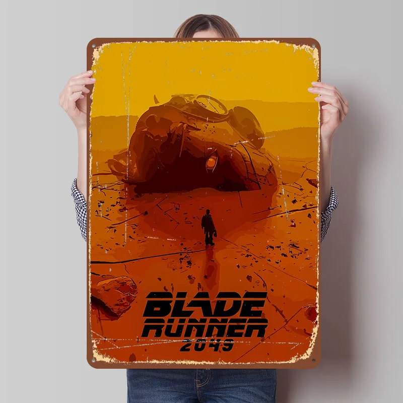 Blade Runner 2049 Kunstposter, individuelle Wandkunst, Retro-Vintage-Metallblechschilder für Heimdekoration, Schlafzimmer, Hausdekoration