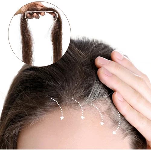 Imagen 1 del producto 2X13 pulgadas de encaje sin Clip línea de pescado Invisible pelo frontal peluquín línea de cabello 100% cabello humano extensiones de cabello Natural para mujeres