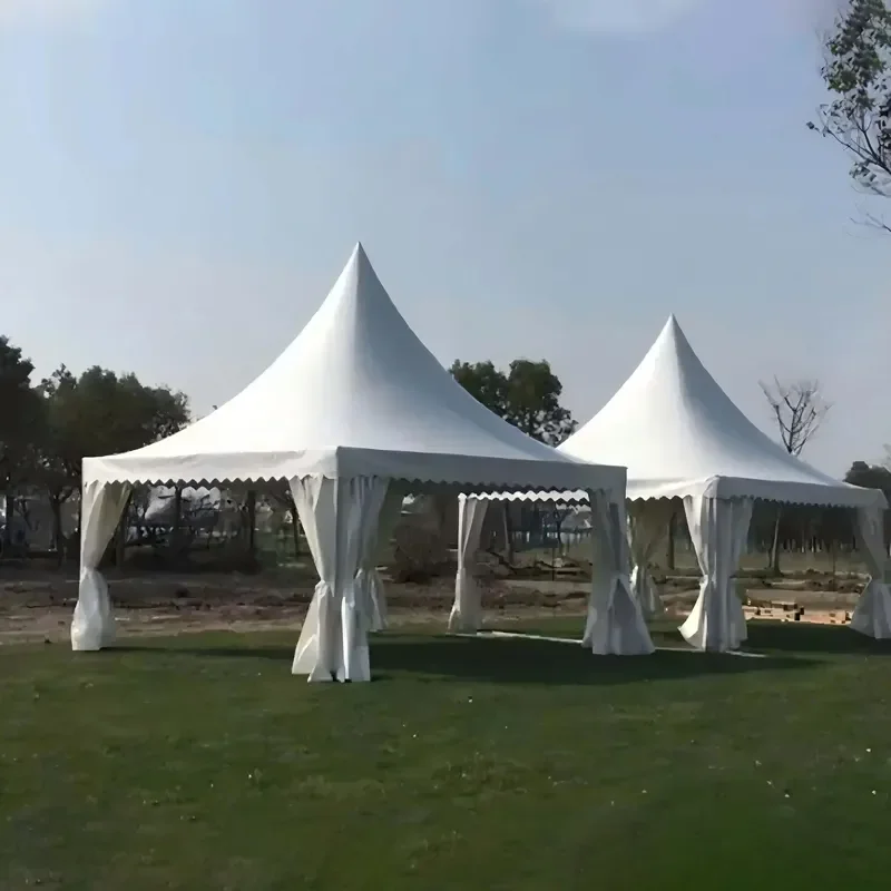for 2026 Trade Show Tents Hot Sale Large Waterproof Removable Gazebo Indoor Outdoor Party Use White Aluminum Frame Pagoda