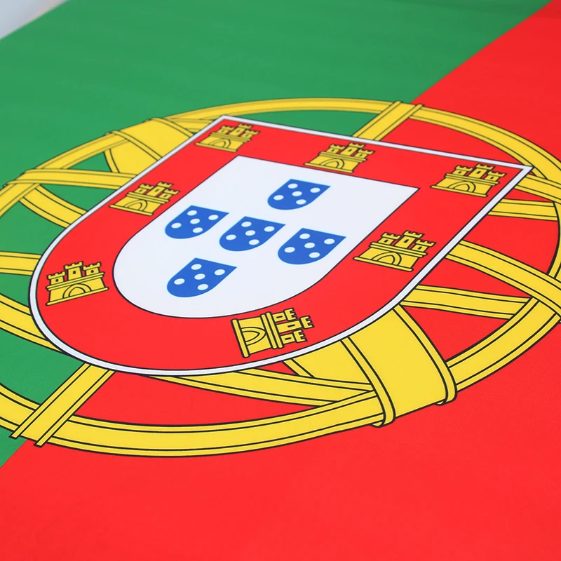 130x160cm Portugal Flag Car Hood Cover, Elastic Windproof Patriotic Bonnet Banner
