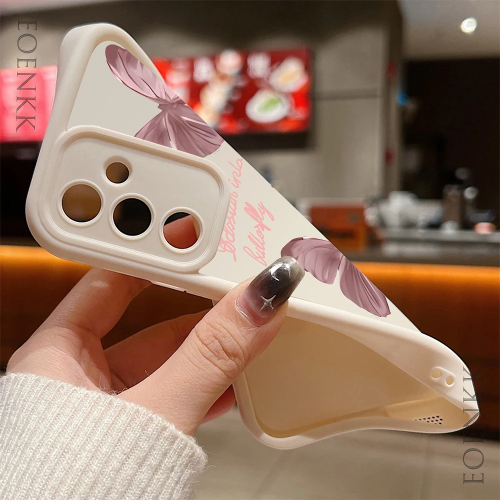 Gold Schmetterling TPU Handyhülle für Samsung Galaxy S25 S22 S21 S23 FE S20 S24 Ultra FE A35 A15 A25 A55 Note 20 Plus 5G Soft Cover – Detail 3