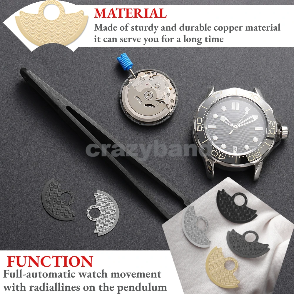 NH35 NH36 نمط متموج التلقائي المطرقة الدوار التصحيح المعدني صالح 4R35 4R36 7S حركة ل SKX007 ساعة إصلاح الحرس أجزاء الملحقات