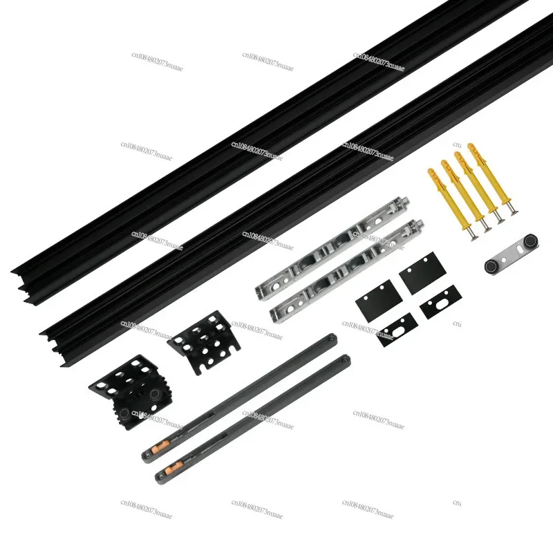 

Trackless Ghost Door Track 80 Heavy Hidden Bathroom Aluminum Frame Door Hanging Sliding Double Buffer Sliding Door Accessories