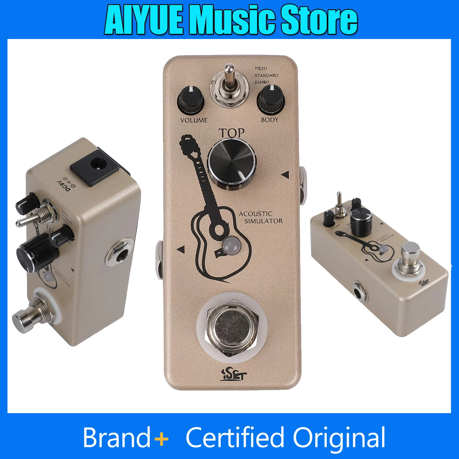 

ISET AC Stage Guitar Effect Pedal AC Stage Metal Shell Acoustic Pedal for Electric Guitar BASS True Bypass Guitar Parts