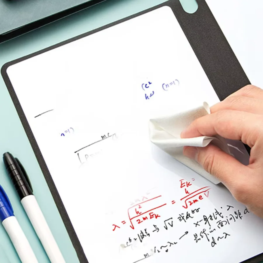 

A5 Reusable Whiteboard Notebook Set With Whiteboard Pen Erasing Cloth Leather Memo Pad Weekly Planner Portable Stylish Office