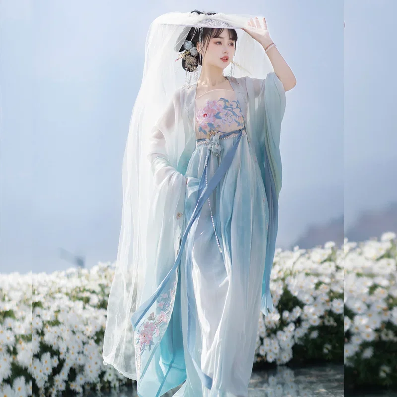 

Chinese Traditional Hanfu Costume Woman Ancient Han Dynasty Dress Oriental Princess Dress Lady Elegance Tang Dynasty Dance Wear