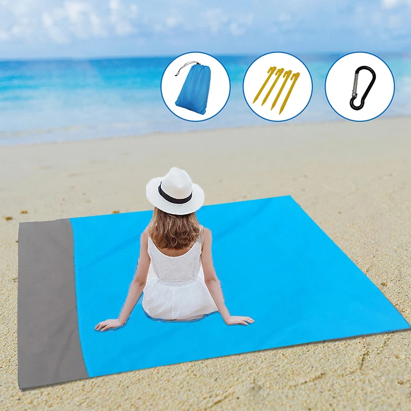 Portable Picnic Beach Mat Pocket Large Towel Anti Splash Water Beach Towel Blanket Ground Mattress Outdoor Camping Tent Mat