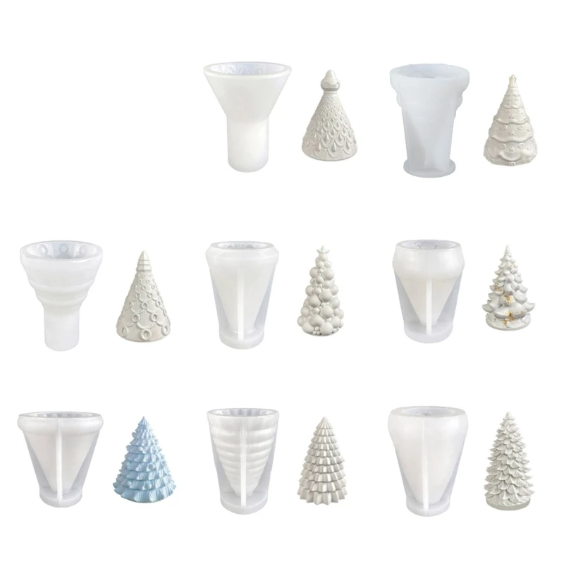 

Unique Geometric Wax Mould Jewelry Rack Silicone Casting Mold Christmas Tree Molds Gifts for DIY Dropshipping