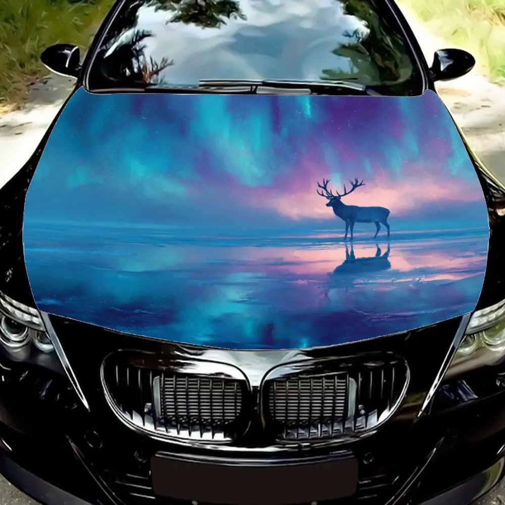 

Aurora Deer наклейка на капот автомобиля упаковка виниловая пленка наклейка на капот двигателя защитная пленка на капот автомобиля автозапчасти аксессуары удивительный Gif