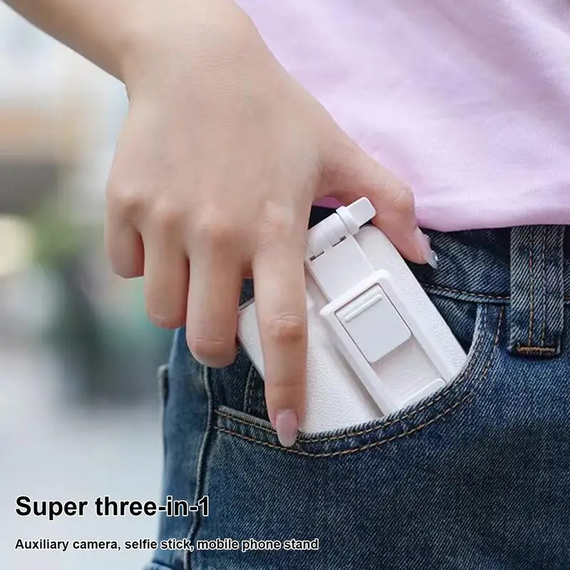 Портативный дорожный мобильный телефон, палка для селфи, совместимая с Bluetooth, выдвижная подставка для телефона, стабилизированная поддержка мобильного телефона для видеоблога