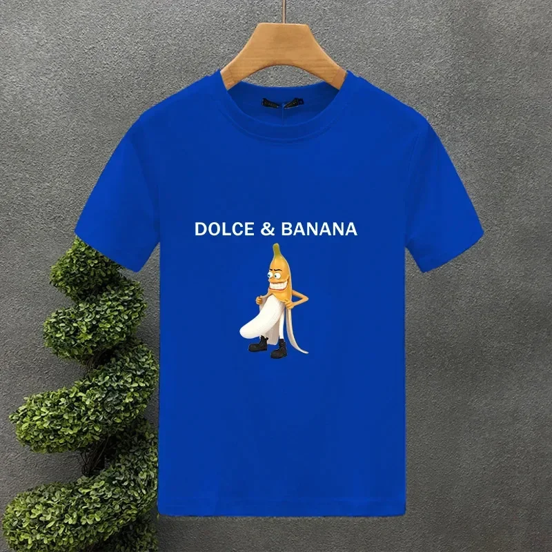 Cute Dolce & Banana Printed Spring Summer Personality T-shirt For Men’s Snake Hair Greek Mythology T shirt man T Shirt Woman