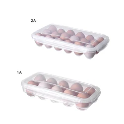 Egg Storage Box With Lid Kitchen Refrigerator Egg Box Egg Drop Rack Egg Storage Box Fridge Egg Organizer 10/18 Grid Egg Tray