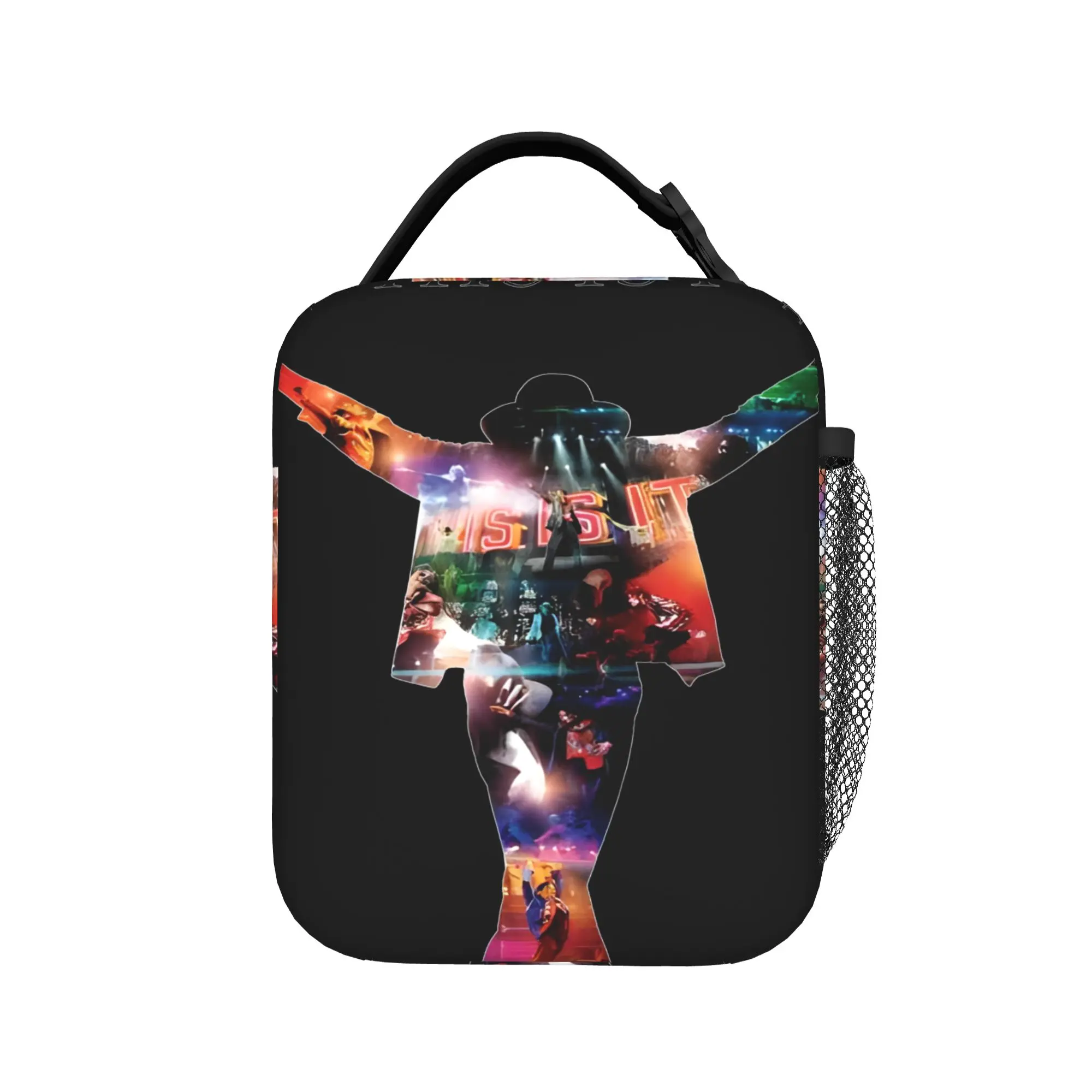 MICHAEL JACKSON THIS IS IT  Lunch Bag For Men  Print Lunch Box Leisure School Cooler Bag Portable Oxford Thermal Lunch Bags