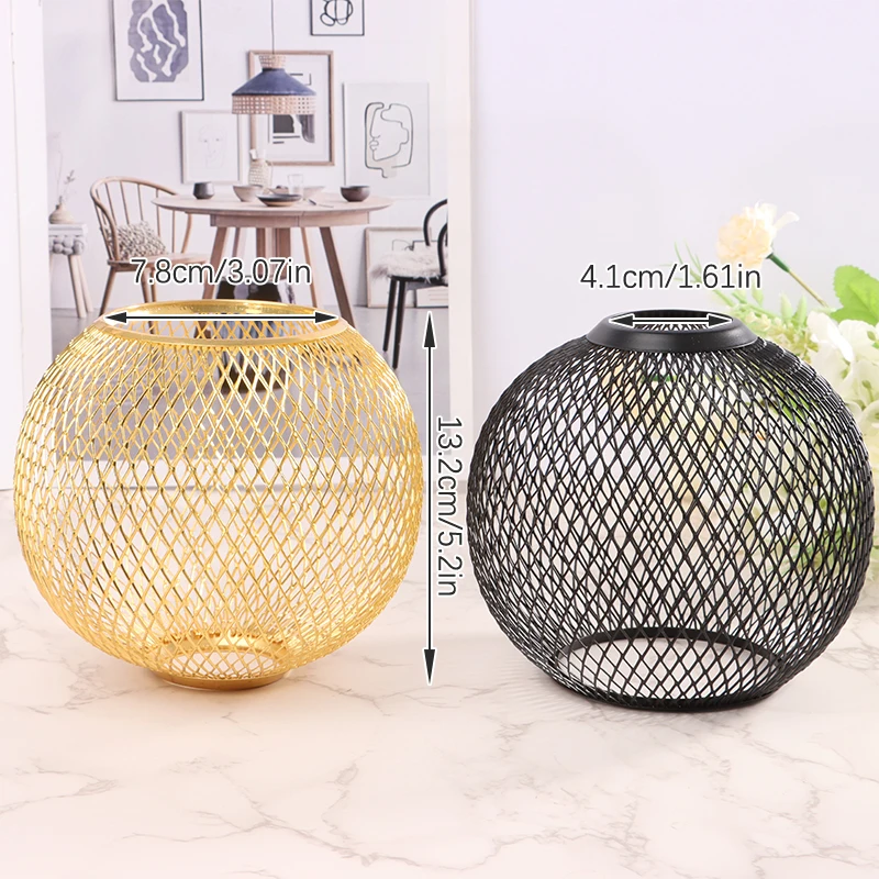 جوفاء من المعدن قلادة مصباح الظل ، الثريا لغرفة المعيشة ، ديكور المنزل #5