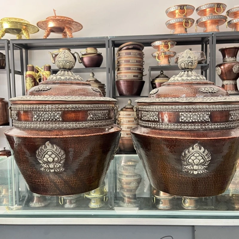 Handmade copper pot teahouse decorative ornament pure copper collection gift