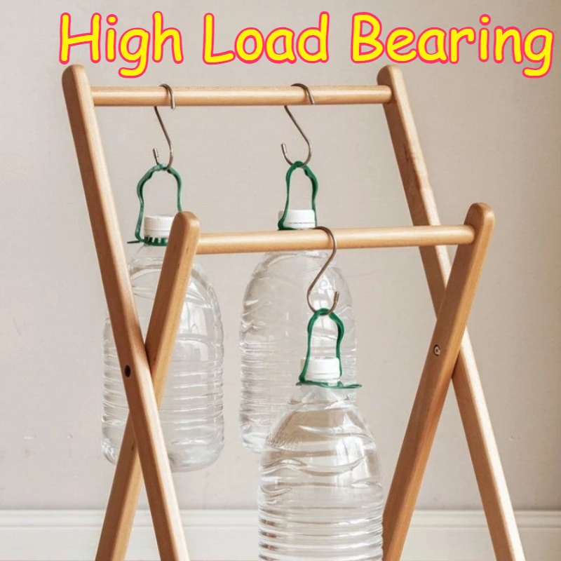 Foldable Indoor Drying Rack Sturdy Solid Wood High Load Bearing Eco-friendly Garment Rack Double Hanging Rails Laundry Products