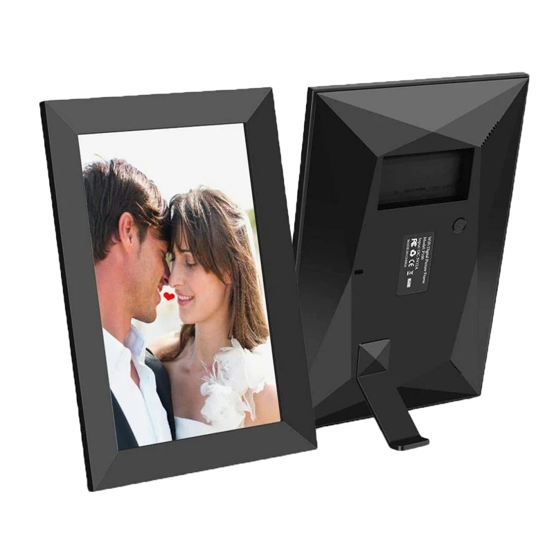 

Factory Supply Custom Logo WiFi Touch Screen Digital Photo Frame 10 Inch Wood Video Playback