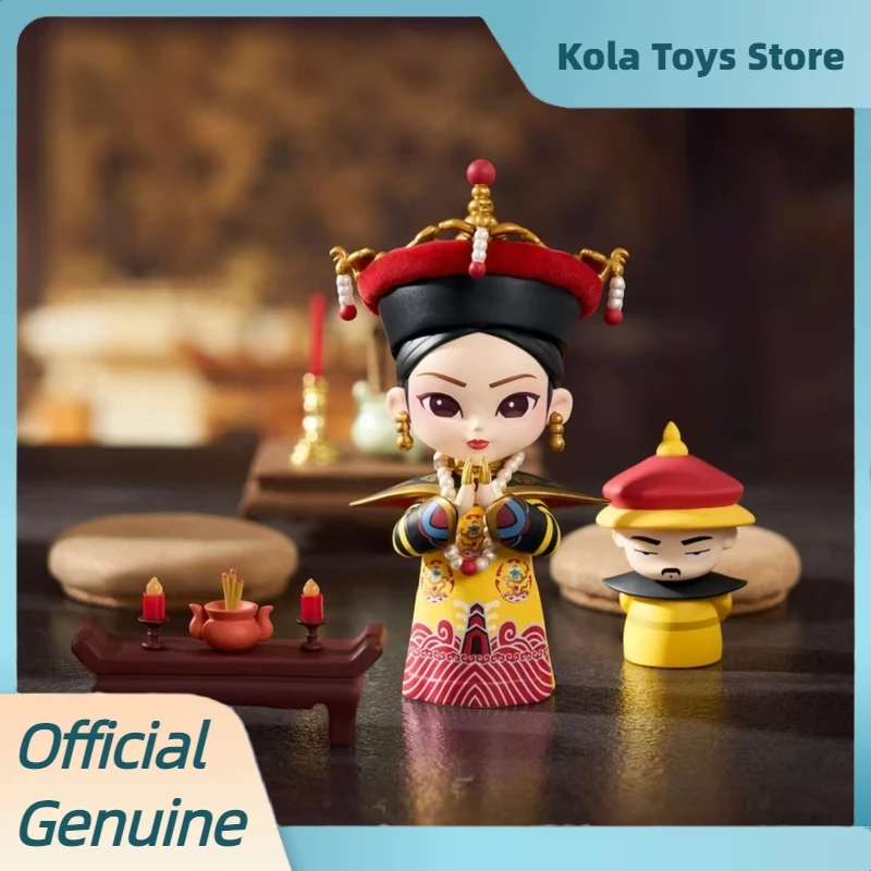 Genuíno lenda de zhen huan v4 série caixa cega chineses estilo estatueta de ação ornamentos brinquedos caixa mistério presente aniversário da menina