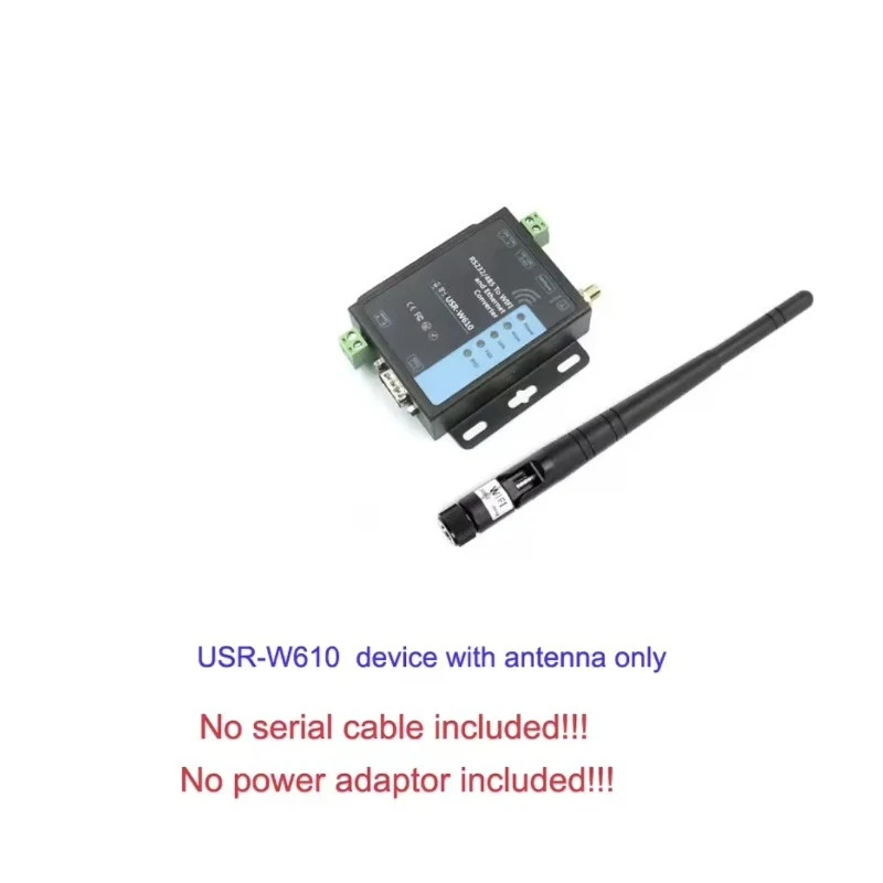 USR-W610 RS485 RS232 Serial To WiFi Ethernet Converter Support Modbus TCP RTU Industrial Wireless Server Module