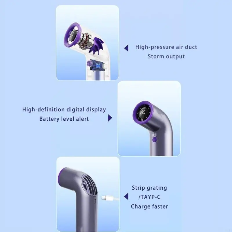 U1JE Регулируемая скорость Turbos Desk Fan 4000mah Power Display сгибаемый охлаждающий вентилятор