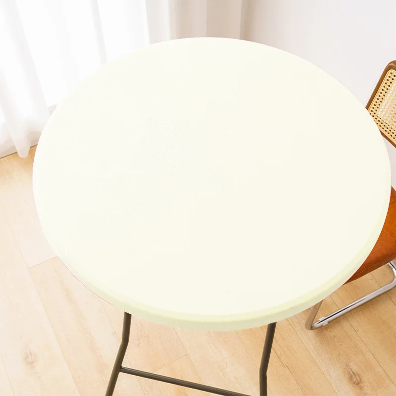 Round Spandex Tablecloth Elastic Dustproof Stretch Washable Picnic Table Top Cover for Hotel Dining Indoor Outdoor Wedding Party image 3