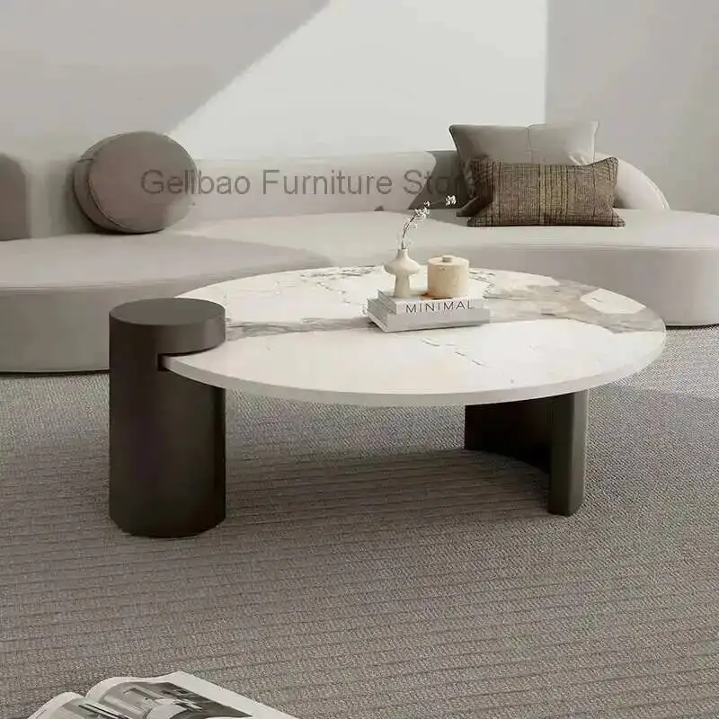 Living Side Room Luxury Tray Glamour Table Modern Stacking Design Coffee Tables Round Sets Small Mesa De Centro Furniture