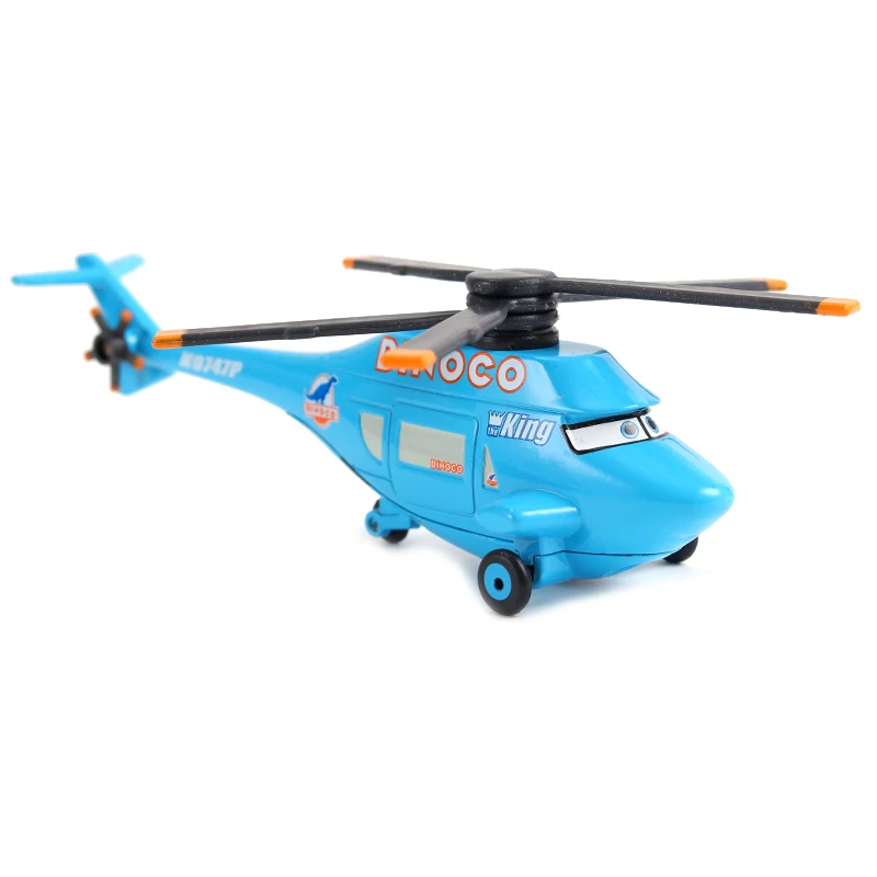 Car Disney Pixar Car Dinoco Helicopter King No.43 Metal Die Casting Alloy Toy Car Child Aircraft Model 1:55 Loose Kid\'s Toy