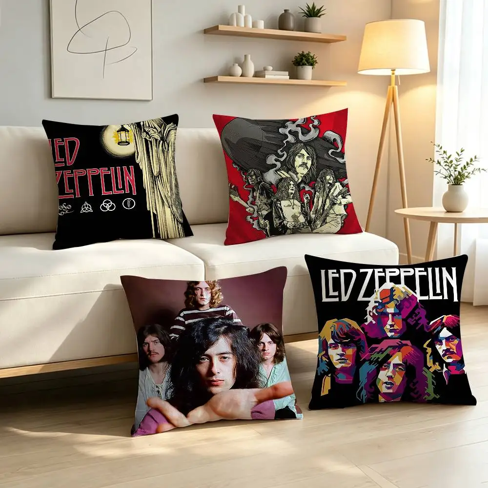 British Rock L-Led Zeppelin Pillow Case Pattern Printed Pillowcase For Living Room Sofa Cushion Cover