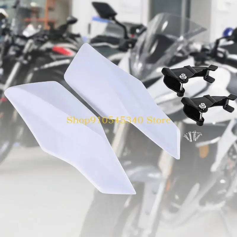 U2JA Motorcycle Hand Guards Pair with Mounting Brackets, Screw Hardware and Hard Shell Coverage for Control Area Use
