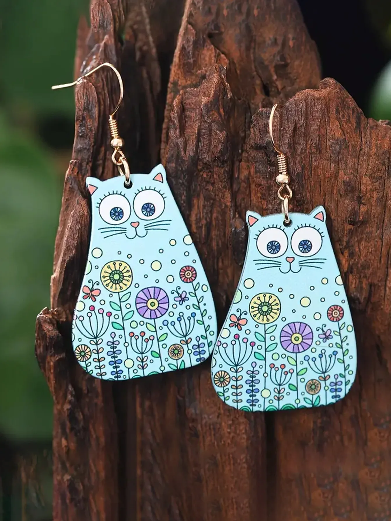 A Pair of New Charming Cute Cat Pendant Earrings, Acrylic Animal Pendant, Suitable for Daily Wear And Vacation