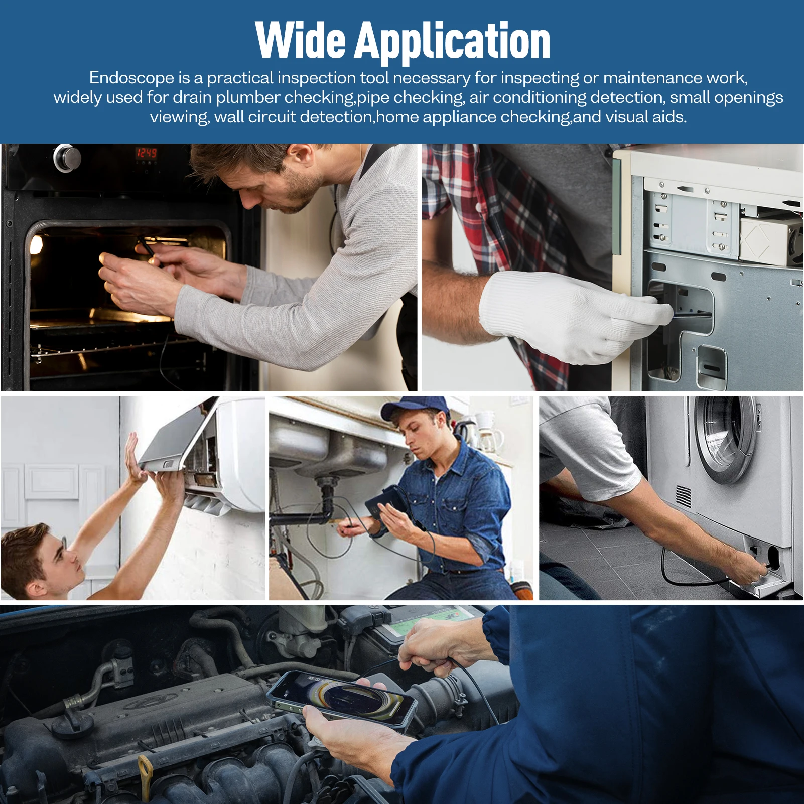 Endoscopio digitale originale Ulefone E2 IP67 Endoscopio digitale impermeabile per smartphone Ulefone Armor 9 / 9E / 13 / 16 Pro / 18T