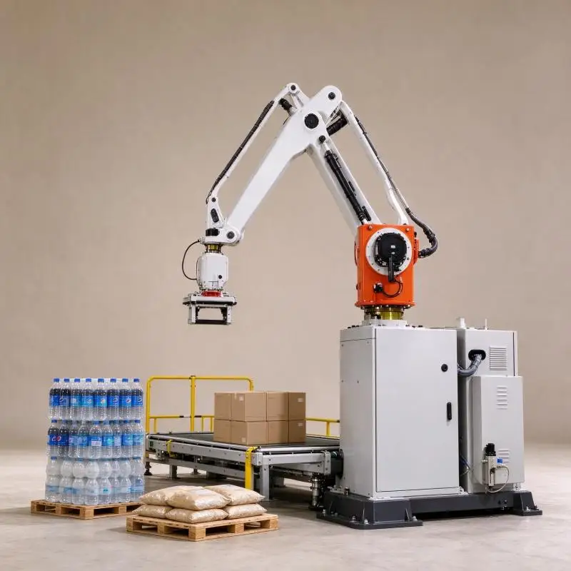 Column Palletizer Industrial Column Palletizer Servo Motor Precise Positioning For Multi Type Packaging Box Stacking