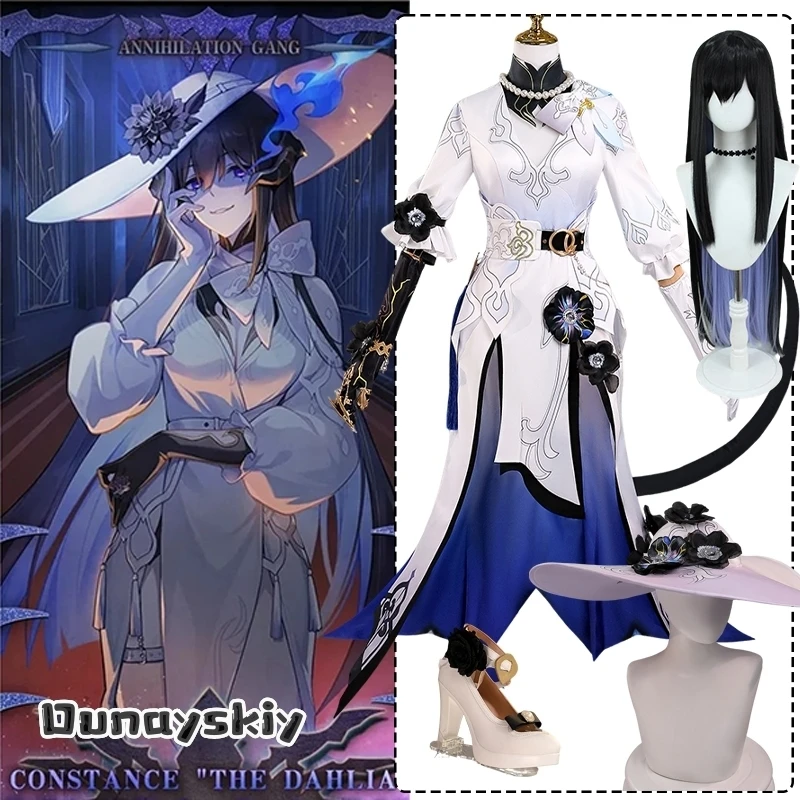 لتقوم بها بنفسك Ss S @ داليا كونستانس تأثيري حلي أنيمي لعبة هونكاي ستار السكك الحديدية شخصية لعب الأدوار الزي فستان حفلة الهالوين