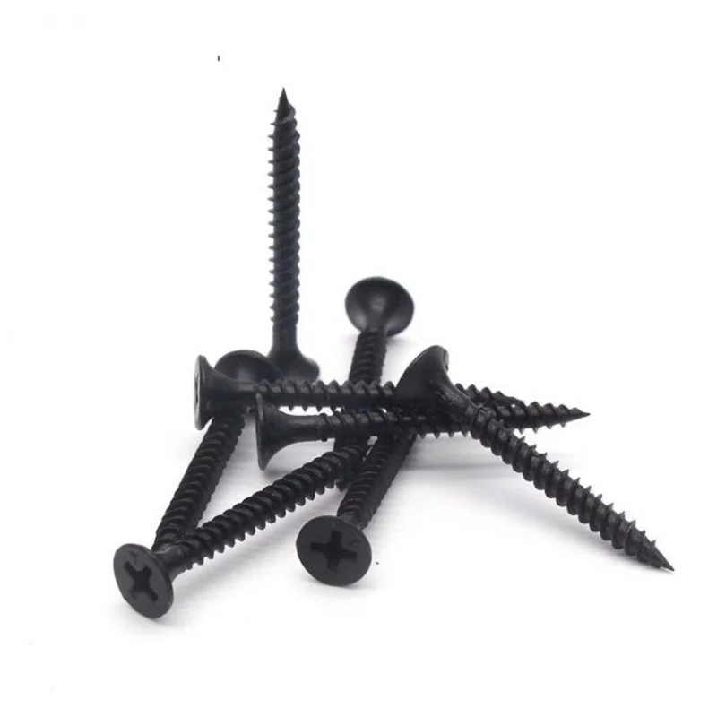 100pcs/lot Cross Countersunk Flat Head Self-tapping Screw M1 M1.2 M1.4 M1.5 M2 M2.6 M3 M3.5 M 4 M5 Black Carbon Steel Phillips