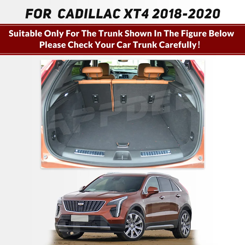 Auto Full Coverage Trunk Mat For Cadillac XT4 2018-2020 19 Car Boot Cover Pad Cargo Liner Interior Protector Accessories