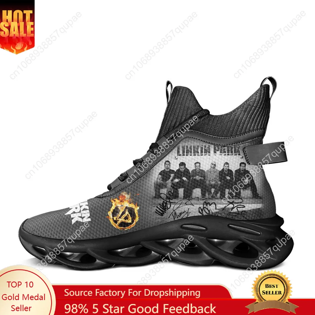 

Linkin Park Rock Band High Top Flats Sneakers Mens Womes Teenager Casual Shoes Running Shoes Sneaker Mesh Footwear Custom Shoe