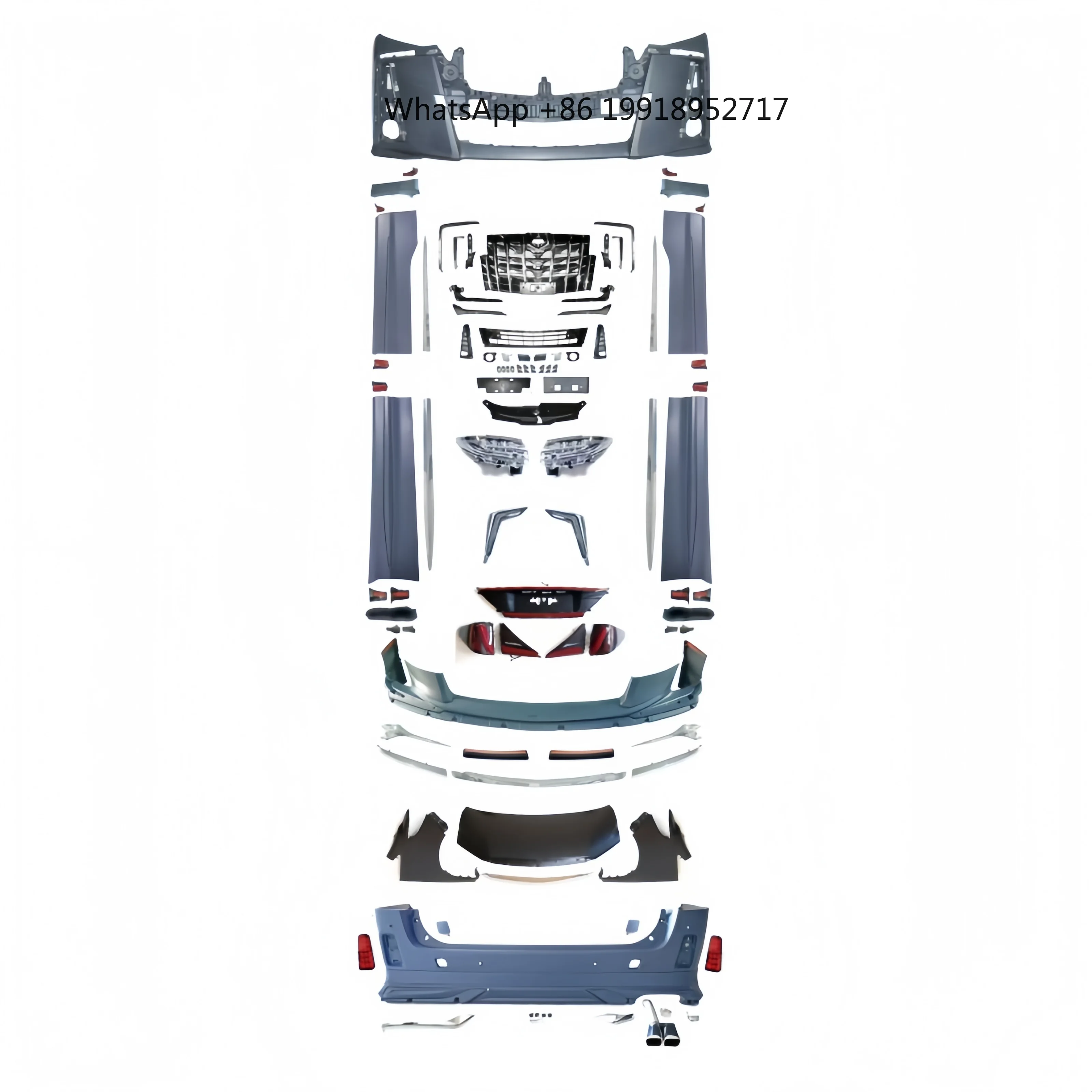 

New Arrival Front Rear Bumper Headlights Taillights 35 Series PP Body Kit for Alphard 20 Series 2008-2014 Upgrade JJ832