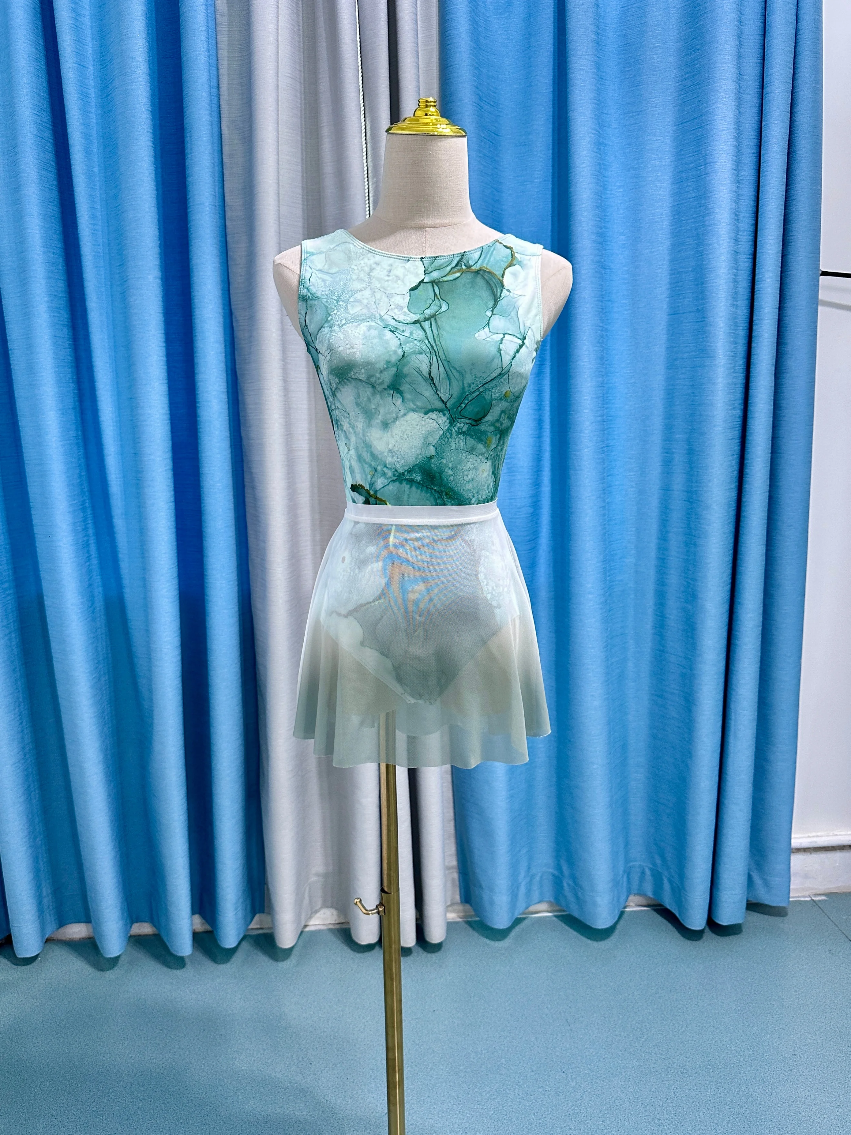 Gonna da ballo per balletto Bambini adulti Colore sfumato di alta qualità Maglia morbida Pratica Abbigliamento da ballo Gonna da ballo per donna